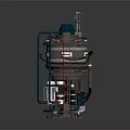 Industrial Machinery With Multi Layer Metal Structure Blue Pipes And Control Unit