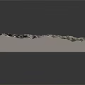 Detailed 3D Mountain Terrain Model With White Snow And Green Vegetation