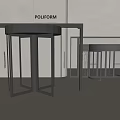 POLIFORM Modern Revolving Door with Metal and Glass for Building Entrance Interior