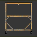 Sturdy Yellow Mobile Industrial Equipment With Metal Frame And Rolling Wheels