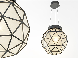 Modern chandelier fashion simple metal chandelier 3d model