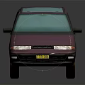 Purple Minivan Exterior With Transparent Roof Classic Body Design And Wheels