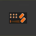 Fresh Salmon Sushi on Black Tray with Sushi Rolls and Orange Chopsticks