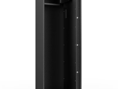 Commercial Equipment Heavy Duty Black Vertical Storage Cabinet With Internal Shelves 3d model