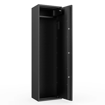 Commercial Equipment Heavy Duty Black Vertical Storage Cabinet With Internal Shelves 3d model