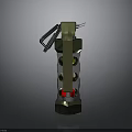3D Rendered Hand Grenade With Metallic Structure Pull Pin And Red Base Design