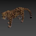 Pixel Style Leopard Character In Minecraft Like Game Environment With Green Grass And Trees