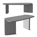 Elegant Modern Black Table Design With Smooth Textured Tabletop And Sturdy Legs 3d model
