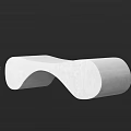 Modern White Curved Outdoor Chair With Smooth Ergonomic Design For Garden Patio