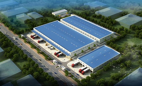 Modern Plant Logistics Park 3d model