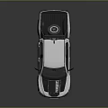 Stylish Silver Pickup Truck with Black Hood Roof Rack and Off Road Tires
