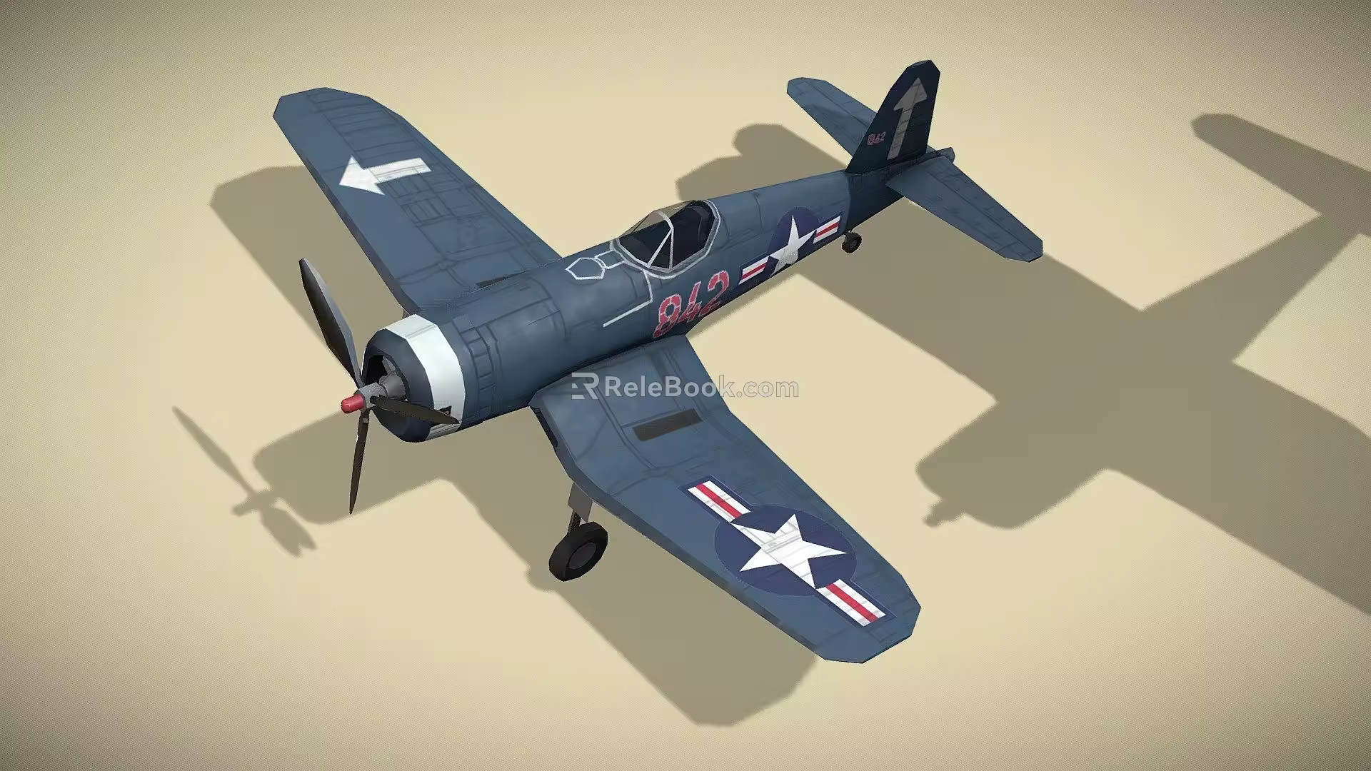 old fighter 3d model