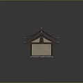 Traditional Chinese Architecture Gate With Tiled Roof And Wooden Door Design