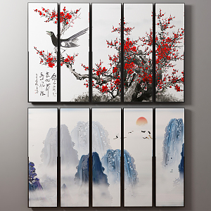 New Chinese Landscape Painting 3d model