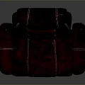 Burgundy Leather Office Chair With High Back Padded Armrests And Swivel Base