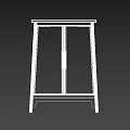Traditional Solid Wooden Entryway Side Cabinet With Double Doors And Legs