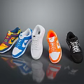 Stylish Colorful Sneakers Collection With Various Colors And Different Styles On