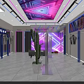 Modern Men's Clothing Store With WU Brand Display Cases And Hanging Clothes
