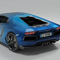 Lamborghini Sports Car With Silver Blue Gradient And Sleek Aerodynamic Body Design