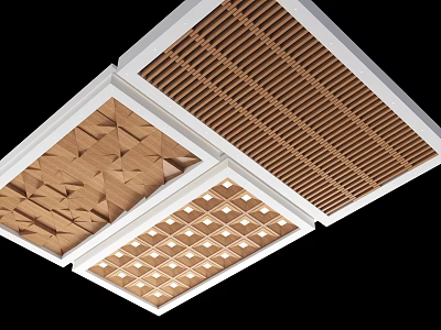 Modern Industrial Ceiling Modern Square Ceiling Grille Ceiling Lv Fangtong Grille Ceiling Square Ceiling Wood Grille Ceiling 3d model