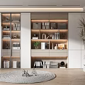 Modern bookcase 3d model
