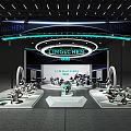 LINGCHEN Modern Exhibition Booth Featuring Product Showcase And Lighting Design