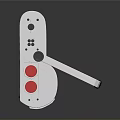 Silver Portable Equipment With Red Control Buttons Handle And Roll Paper Design