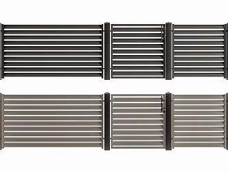 Modern Fence Villa Patio Fence 3d model