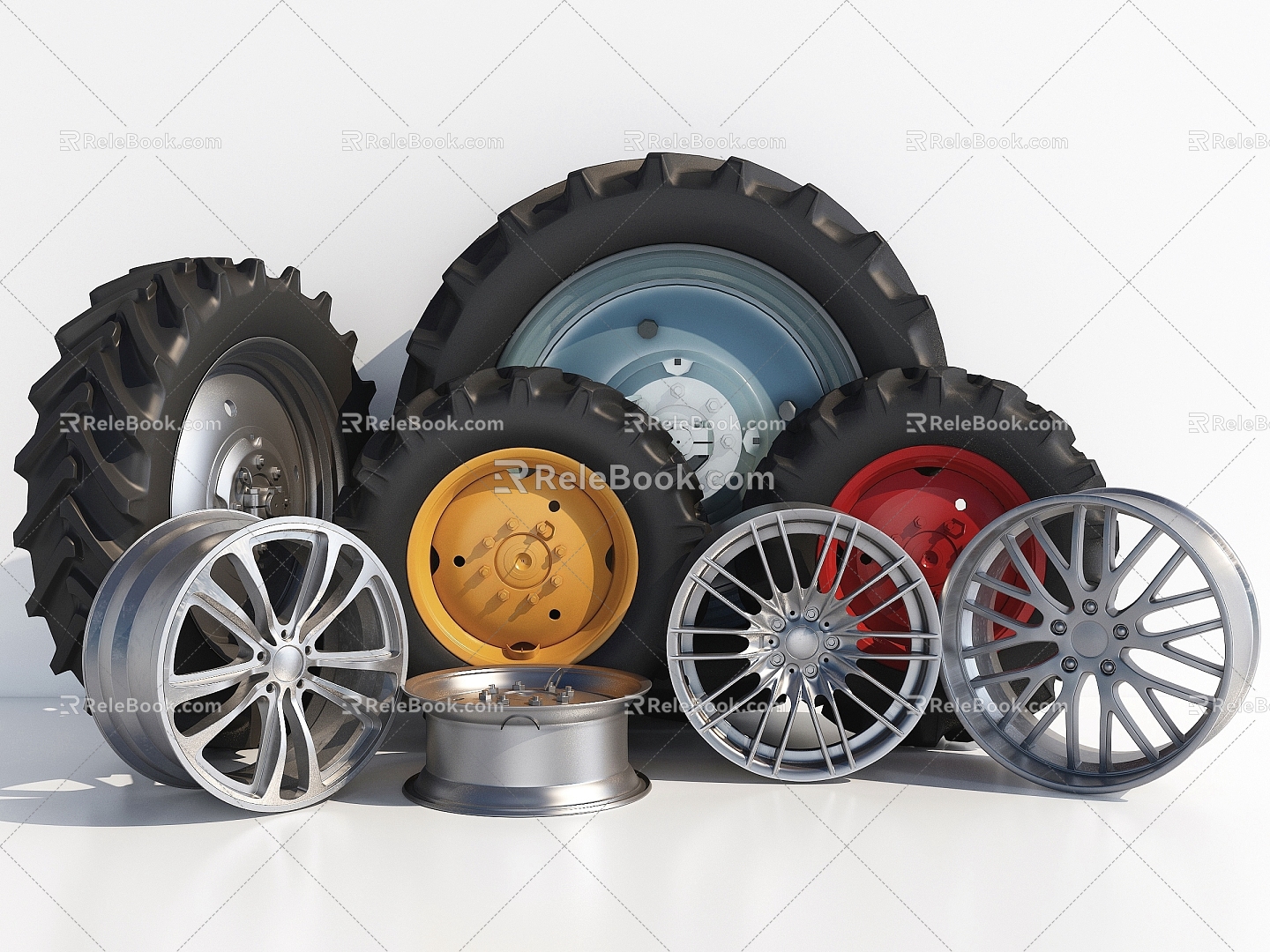 Modern Wheels 3d model