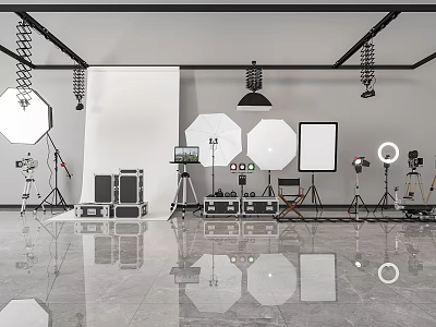 Modern photographic equipment 3d model