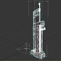 Modern Industrial Metal Tower With Structural Frame Base And Antenna Design Features 3d model