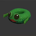 Green Inflatable Frog Shaped Swim Ring Fun Water Sports Equipment For Kids