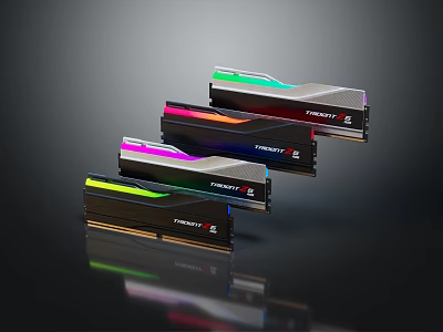 TeamGroup RGB RAM Memory Modules With Colorful Lighting For Computer Systems 3d model