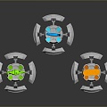 laser tower turret turntable sci-fi tower defense game tower defense sci-fi turret game turret game turret 3d model