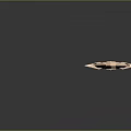 Shiny Metal Trident Weapon Design With Ornamental Head And Long Handle