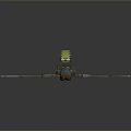 Futuristic Cosmic Spacecraft With Green Yellow Wings Transparent Cockpit And Unique Design