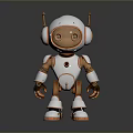 Robot Assistant Small Robot Butler Robot Butler Figure Game Figure 3d model