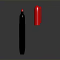 Modern Black Writing Pen With Red Removable Cap For Daily Stationery Use