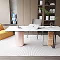 Modern Desk Single Sofa 3d model