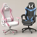 Ergonomic Gaming Chairs with Pink White and Black Blue Design and Adjustable Features