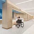 Modern Hospital Outpatient Clinic Reception With Medical Staff And Patient