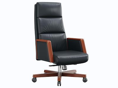 Modern Office Chair Armchair Large Chair Leather Chair Wooden Armchair 3d model