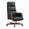 Modern Office Chair Armchair Large Chair Leather Chair Wooden Armchair 3d model