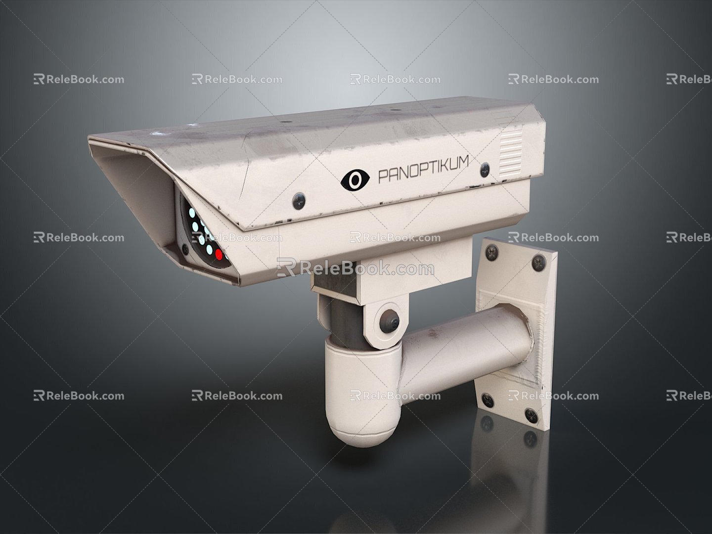 Modern Camera Monitor Head Security Surveillance Surveillance Camera 3d model