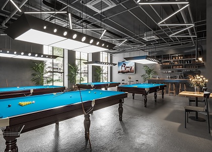 Industrial LOFT Billiard Room 3d model