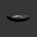 Natural Wood Stone Decorative Item Featuring Oval Form And Colorful Patterns In White Green Orange