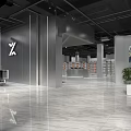 Modern Clothing Store Interior With Open Layout Display Racks Lighting And Marble Floor