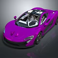 Purple Sports Car With Open Top Modern Sleek Aerodynamic Body Design