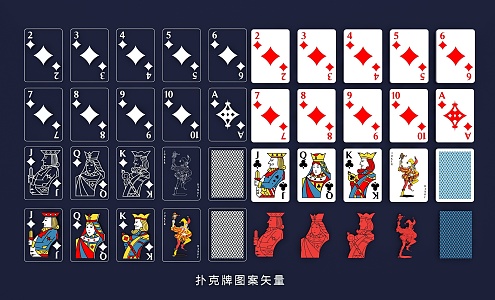 Poker Game Card Poker Game Poker Face Book Spades Red Squares Plum Leaf Play 3d model