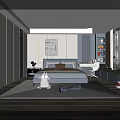 Modern Kids Room Interior Design With Bed Desk Chair Toy Shelves Rug And Basketball